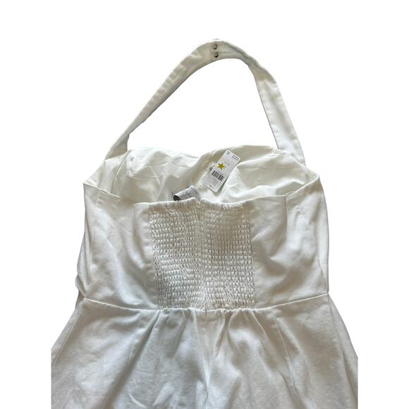 Anthropologie Mare Mare Dress Plus Ethereal White Halter Smocked Mini Size 1X - Picture 11 of 13